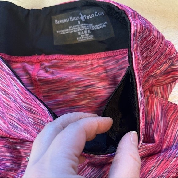 Beverly Hills Polo Club Womens Size Small Stretch Pink Capri Yoga Legging Pants - Picture 6 of 7